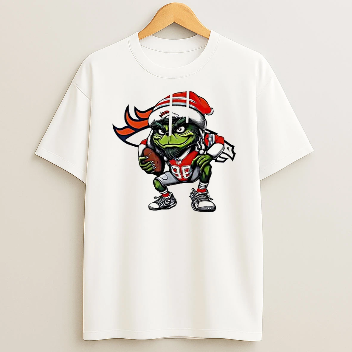 Denver Broncos Grinch Christmas Logo T Shirt