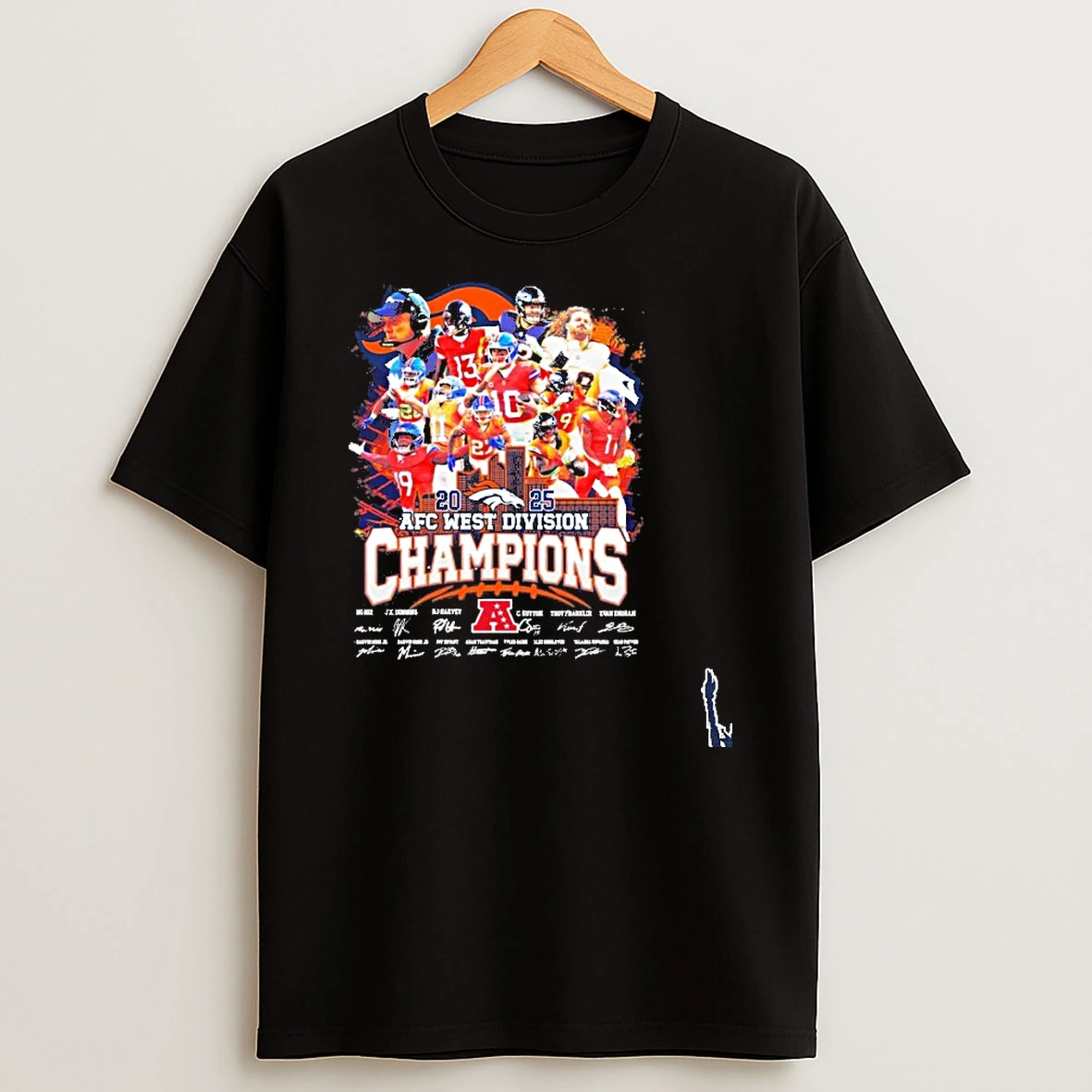 Denver Broncos Team 2025 Afc West Division Champions T Shirt