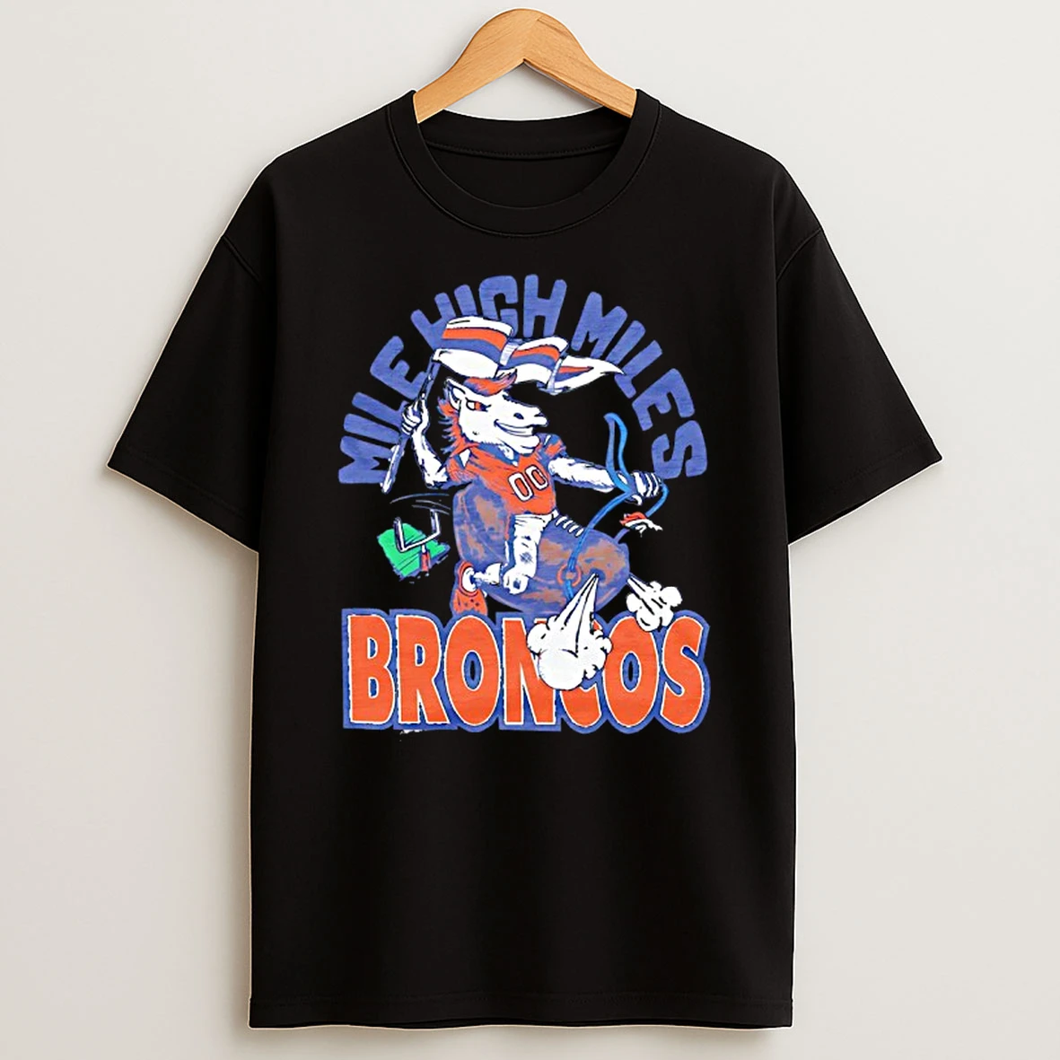 Denver Broncos Football At Super Bowl 50 Champions Mile High Miles T Shirt
