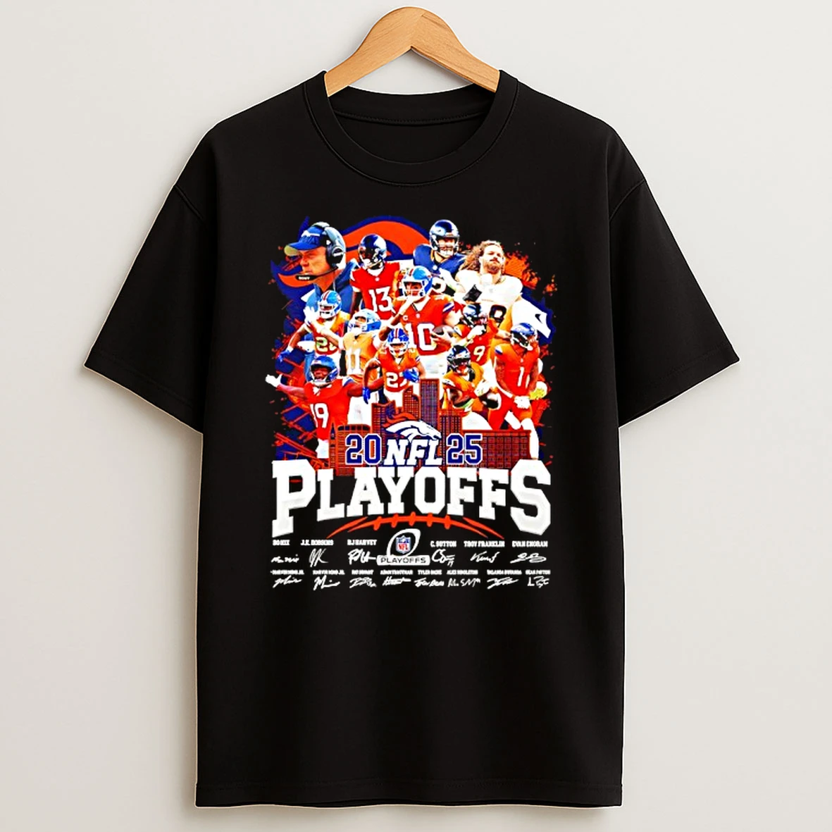 Denver Broncos Qualification For The 2025 Nfl Playoffs Signature T Shirt