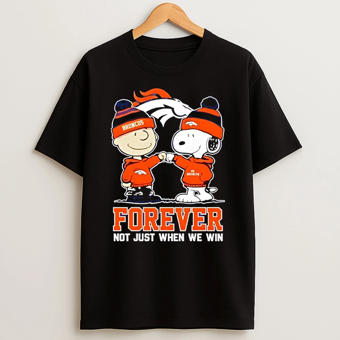 Denver Broncos X Charlie Brown Vs Snoopy Forever Not Just When We Win T Shirt