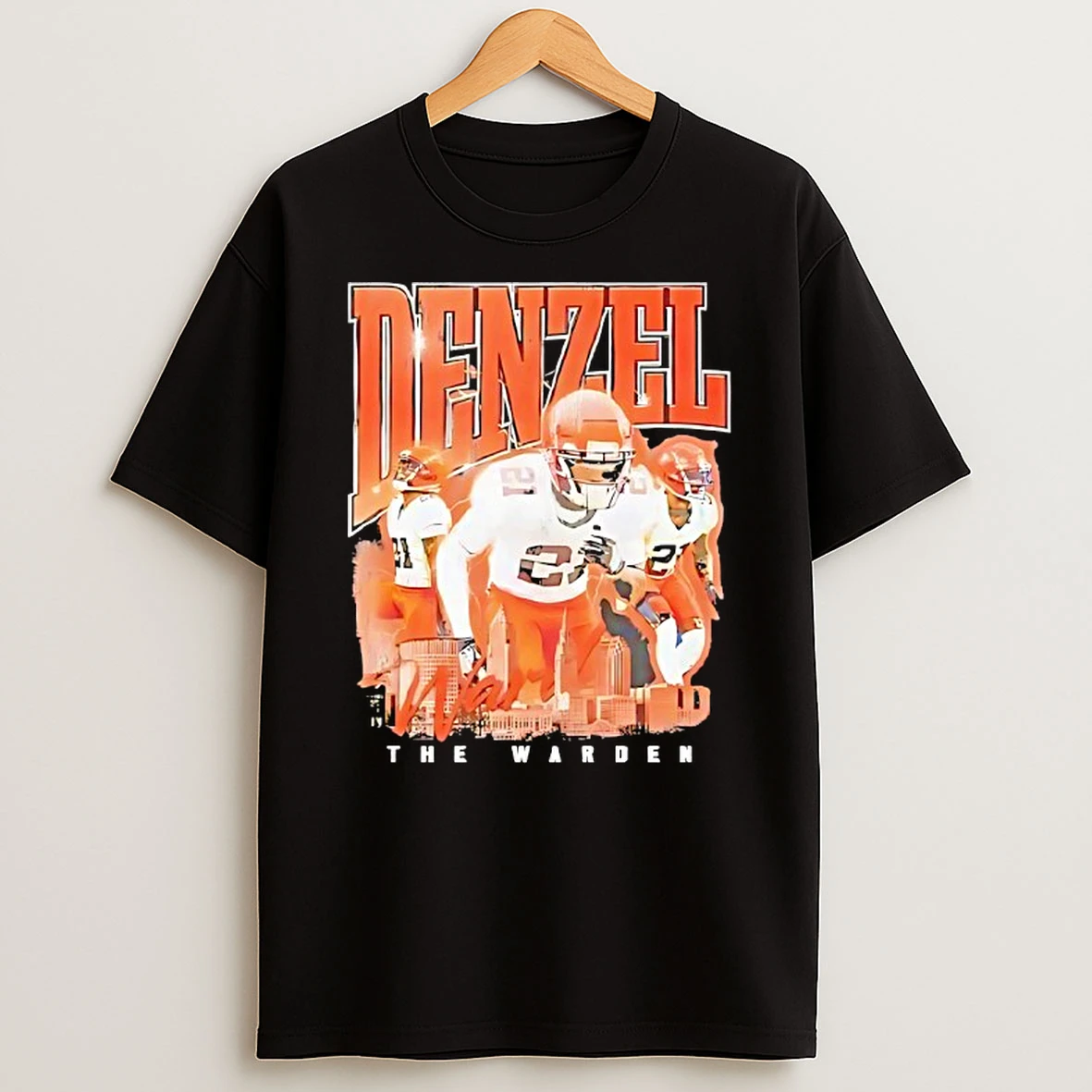 Denzel Ward Cleveland Browns Football 90s Collage T Shirt