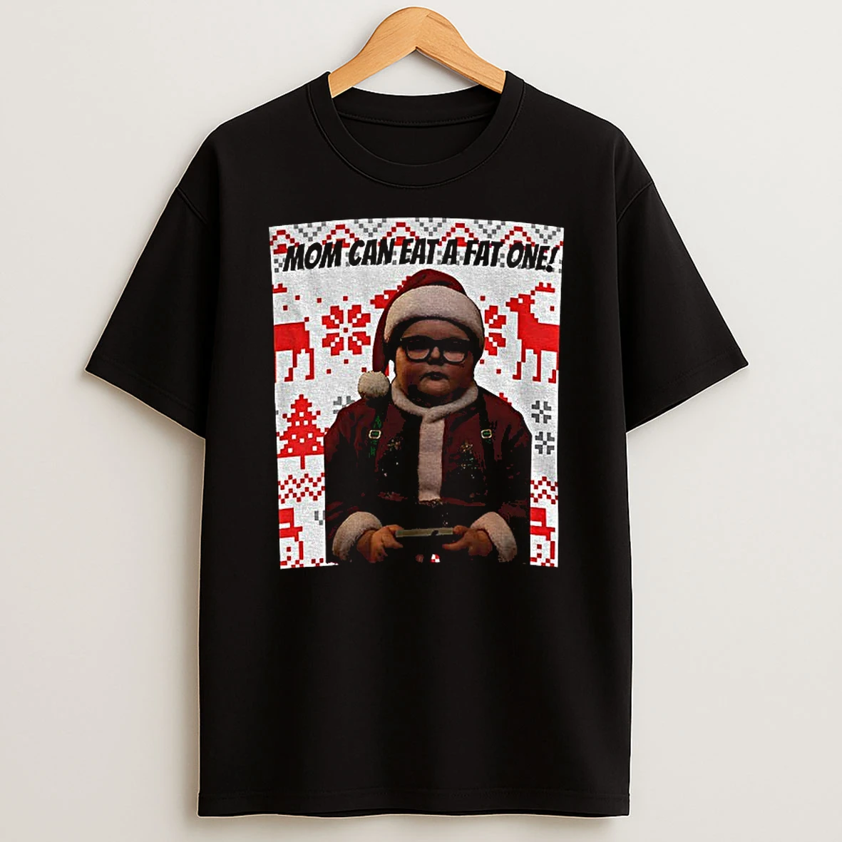 Derek Turnbow Santa Hat Stranger Things Mom Can Eat A Fat One Merry Christmas T Shirt