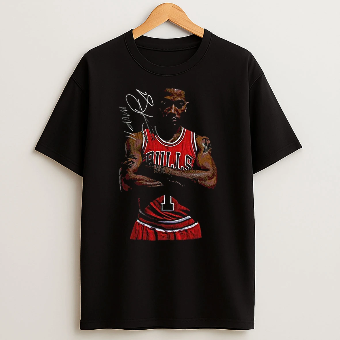Derrick Rose Posing Chicago Bulls Nba Basketball Signature T Shirt