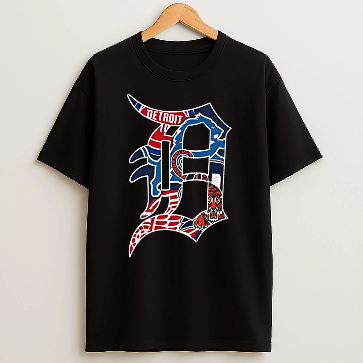 Detroit D Detroit Sports Detroit Lions Detroit Tigers Shrit T Shirt