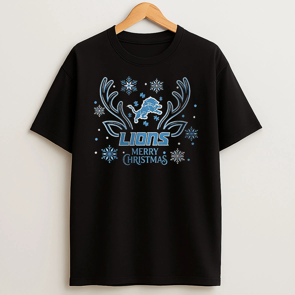 Detroit Football Lions Merry Christmas T Shirt
