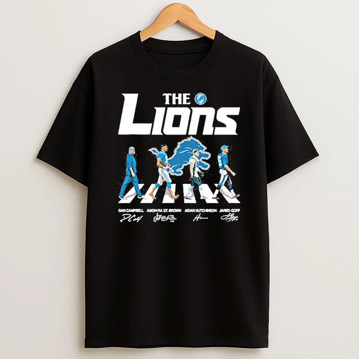 Detroit Is The Lions Player Abbey Road Signature T Shirt