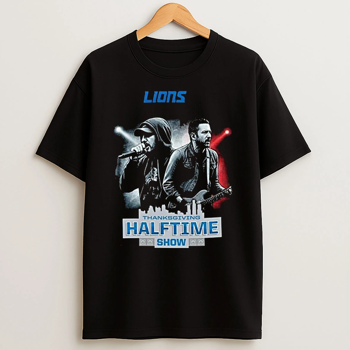 Detroit Lions 2025 Eminem Showtime Nfl Legends Personalized Football T Shirt