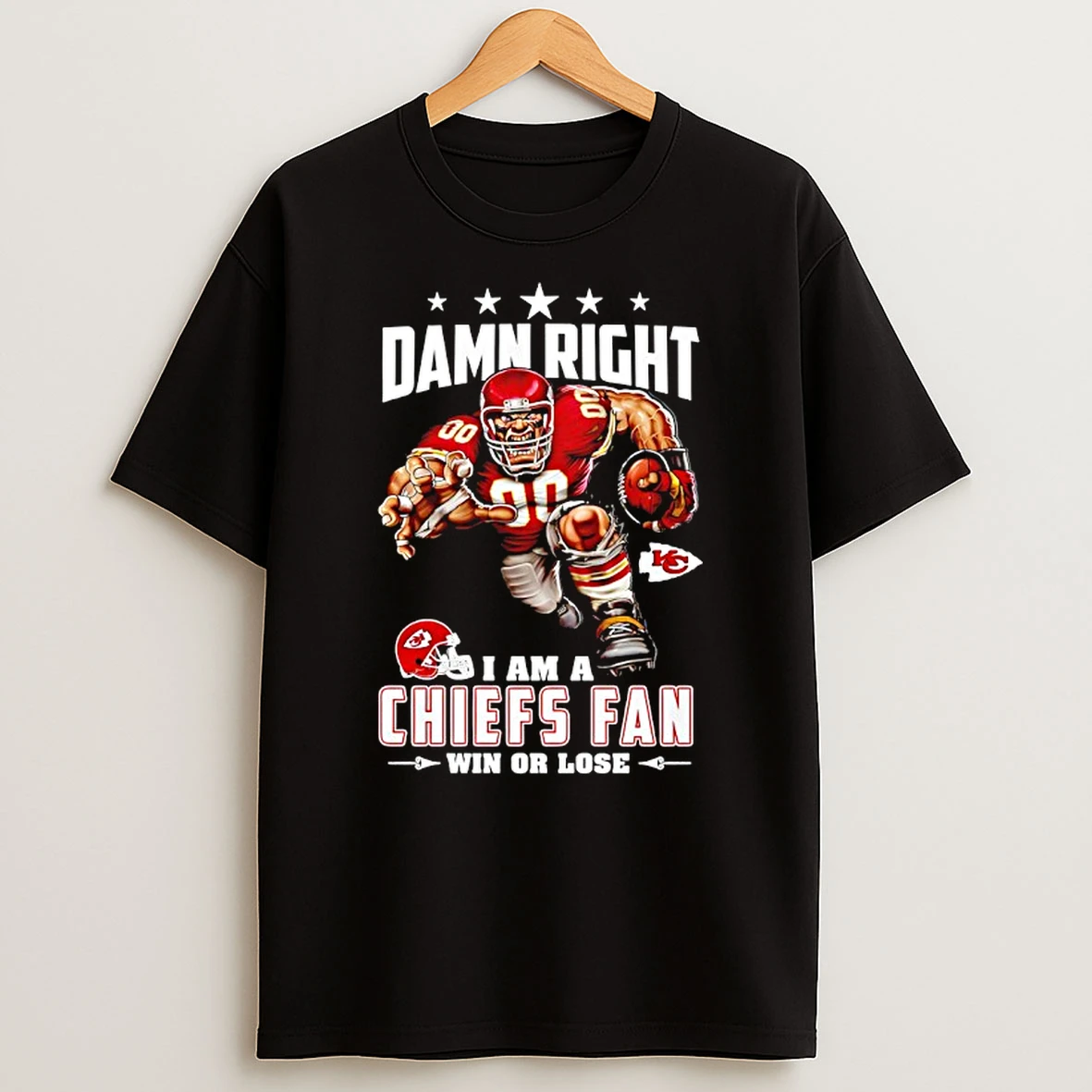 Detroit Lions Mascot Damn Right I Am A Cowboys Fan Win Or Lose T Shirt