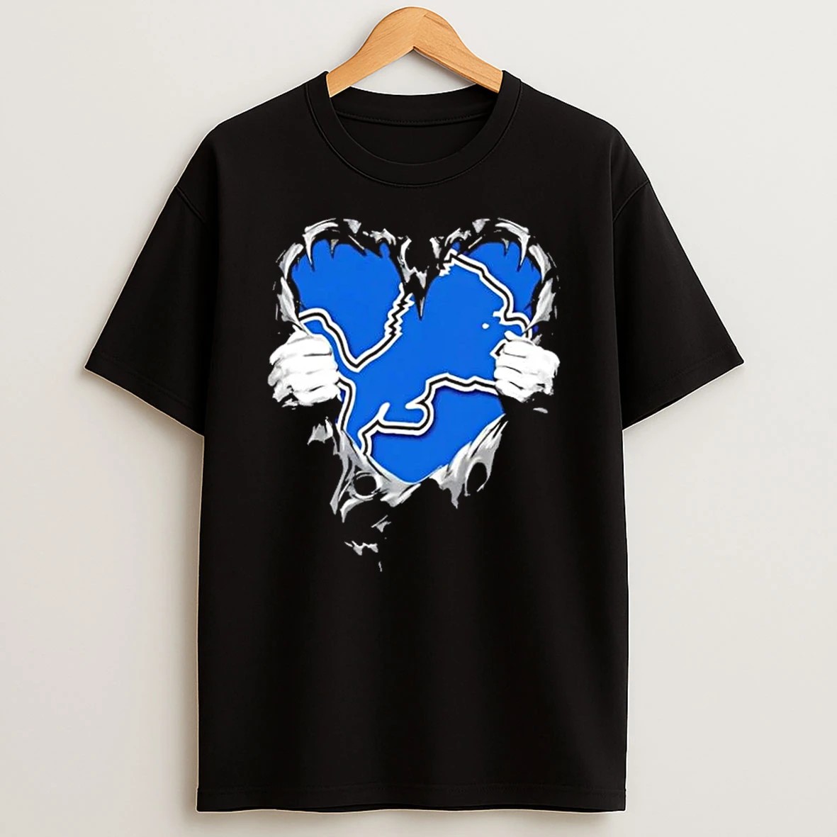 Detroit Lions Rip The Chest Forever In My Heart T Shirt
