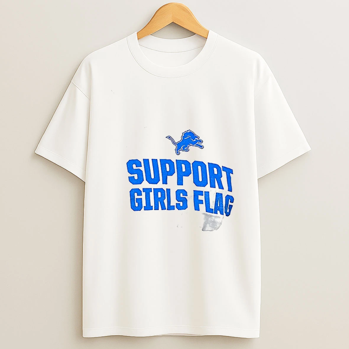Detroit Lions Support Girls Flag Nfl T Shirt