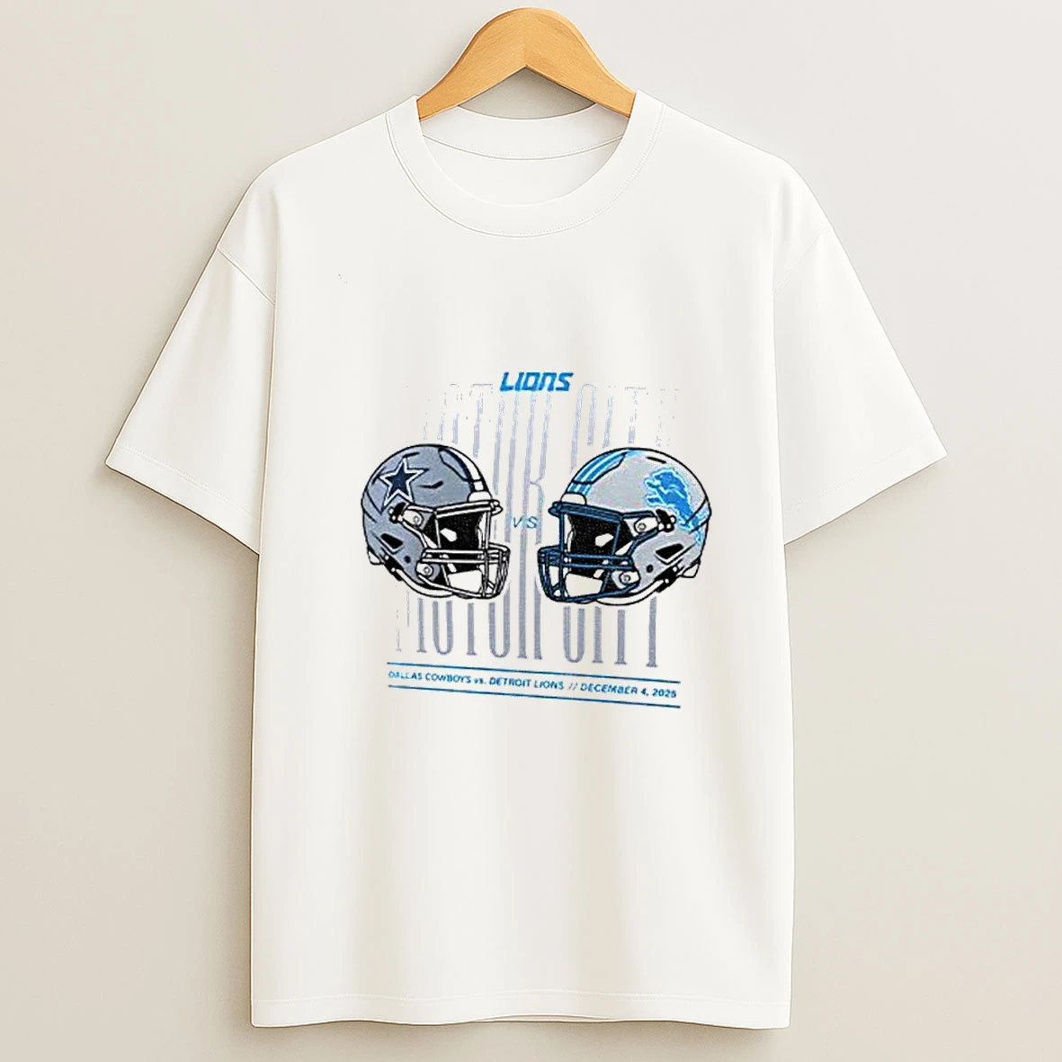 Detroit Lions Vs Dallas Cowboys Helmet Matchup Motor City T Shirt