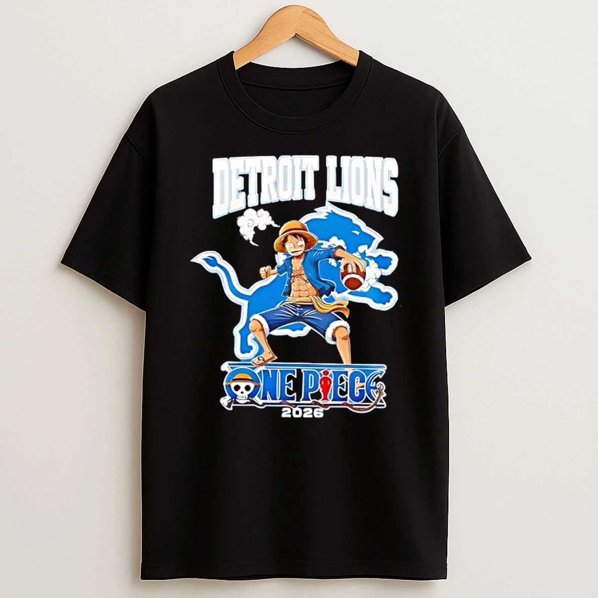 Detroit Lions X One Piece 2026 T Shirt