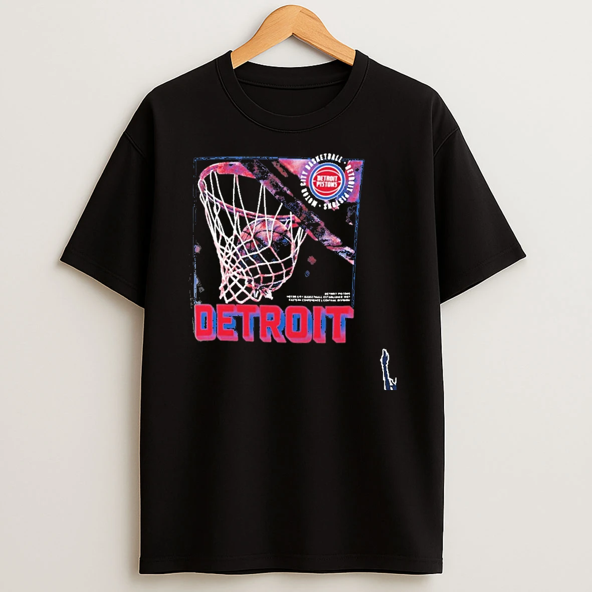 Detroit Pistons Chrome Legacy Basket T Shirt