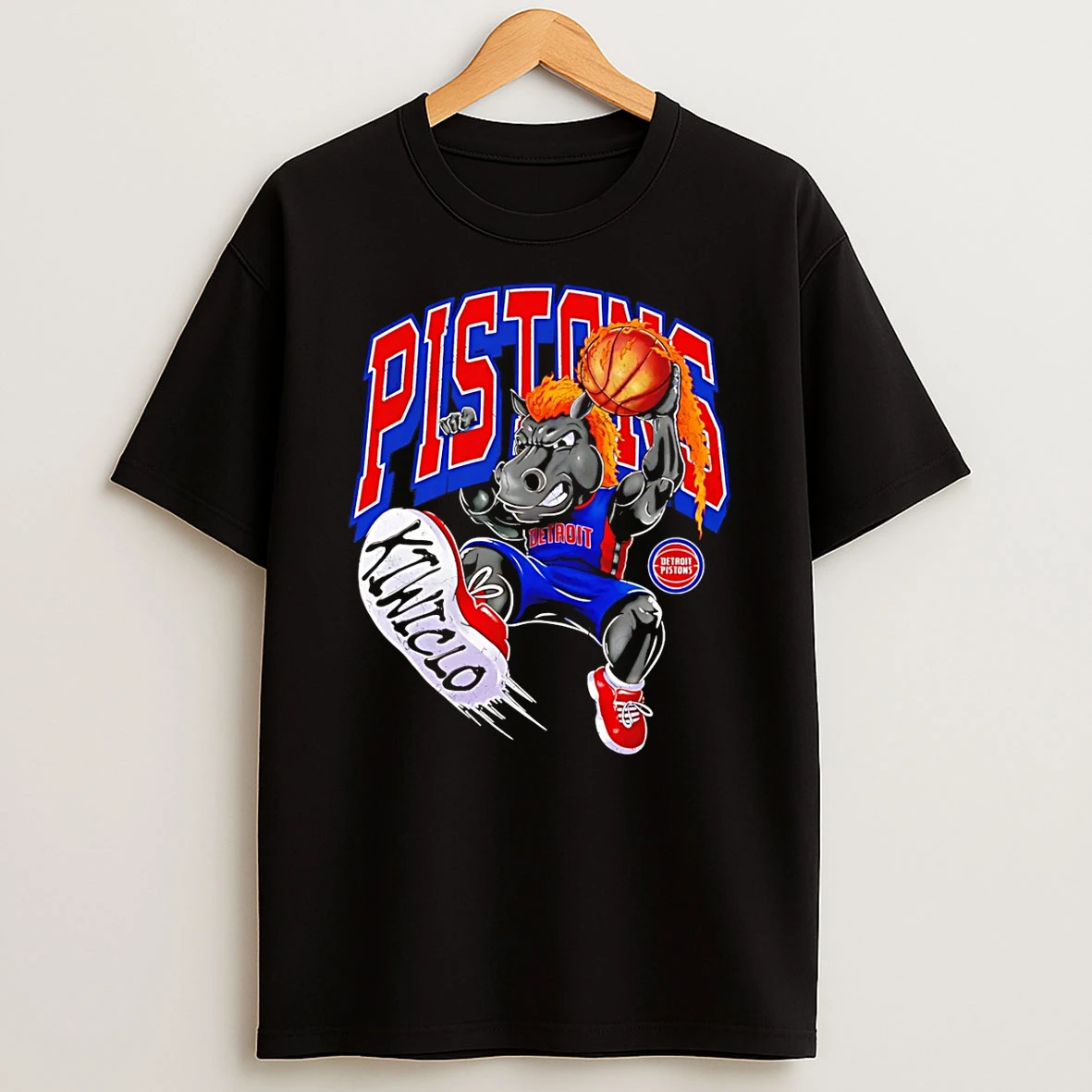 Detroit Pistons Hoopers Birthday Dunk Mascot T Shirt