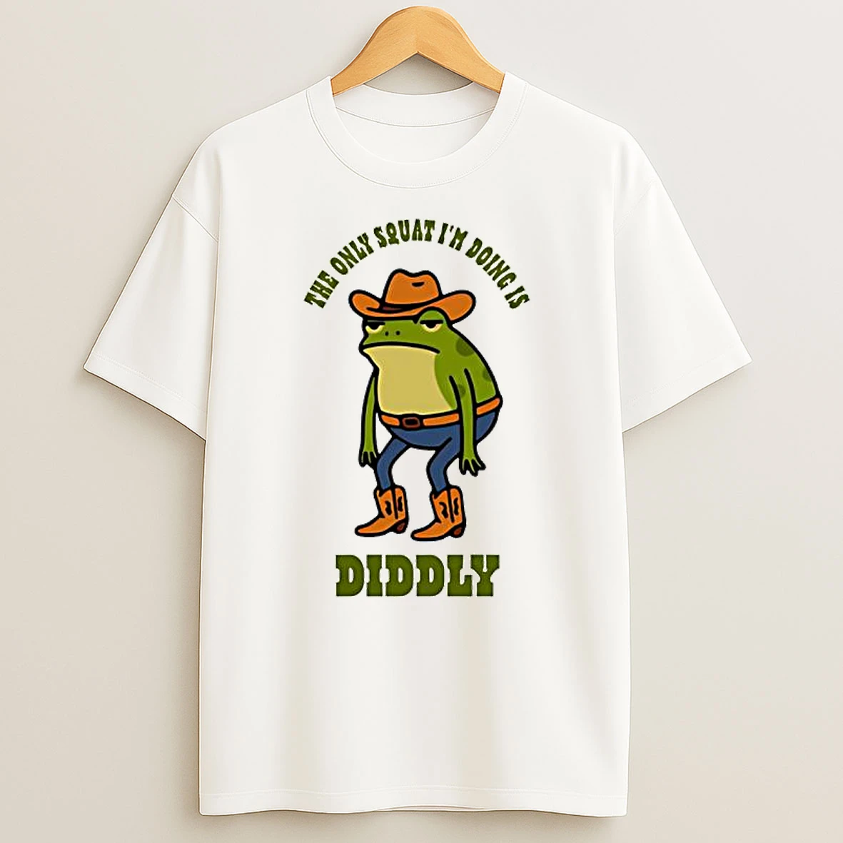 Diddly Squat Frog The Only Squat Im Doing Is Diddly T Shirt