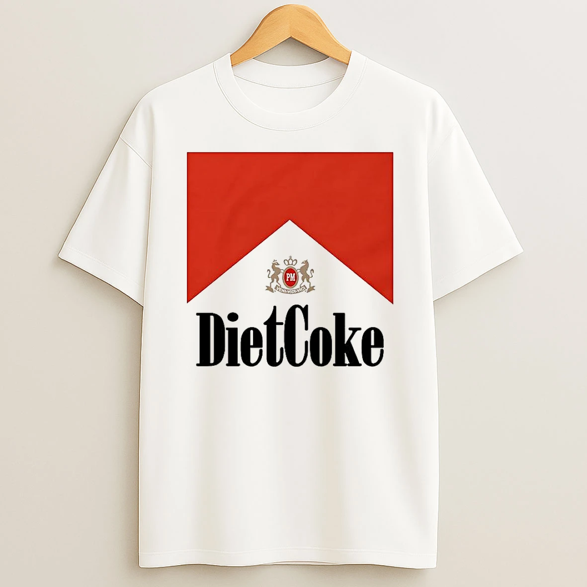 Diet Coke Cigarette Pack Marlboro Parody Logo T Shirt