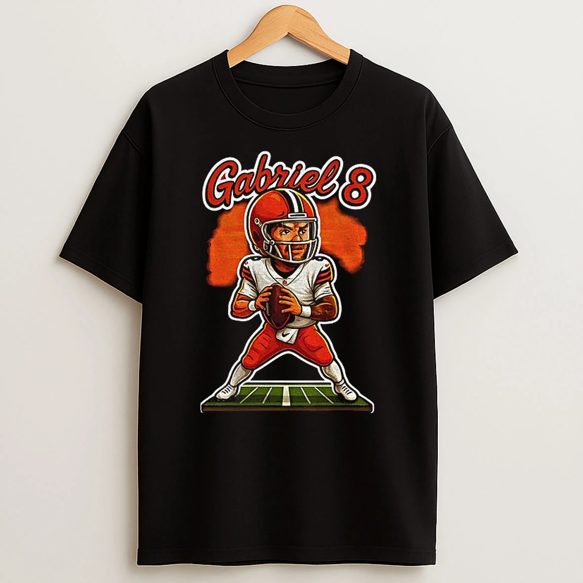 Dillon Gabriel 8 Cleveland Browns Football Caricature 2025 Nfl T Shirt