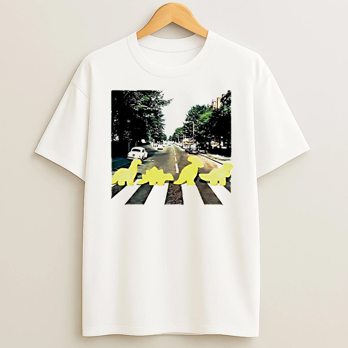 Dino Chicken Nuggets And Abbey Road Album Cover T Shirt