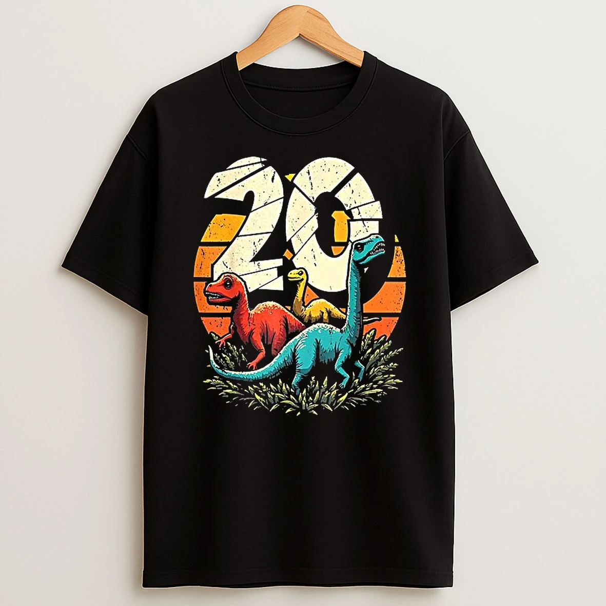 Dinosaur 20 Year Old Prehistoric Times Vintage Graphic T Shirt
