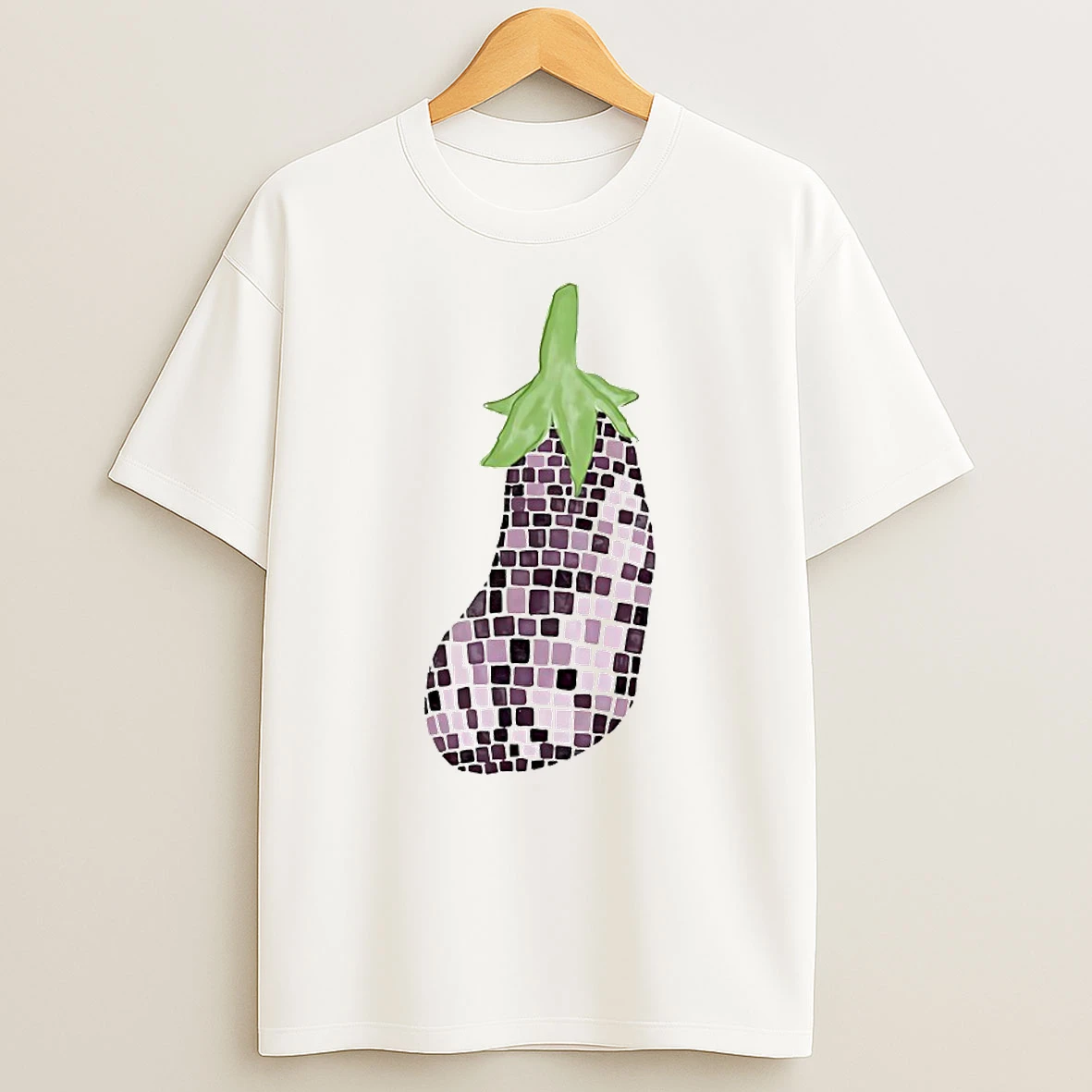 Disco Aubergine Circle T Shirt
