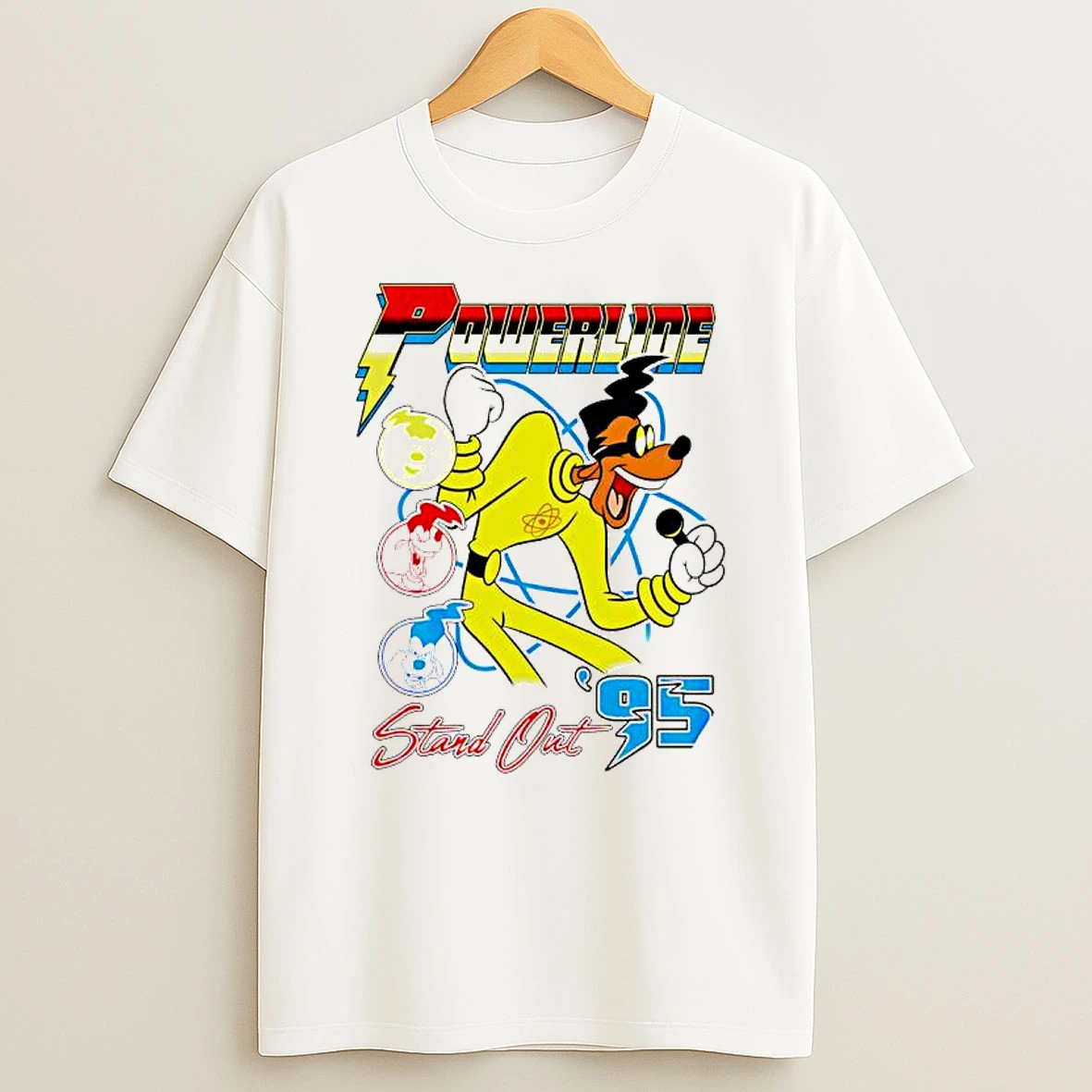 Disney Stand Out Powerline Goofy Movie Concert Tour T Shirt
