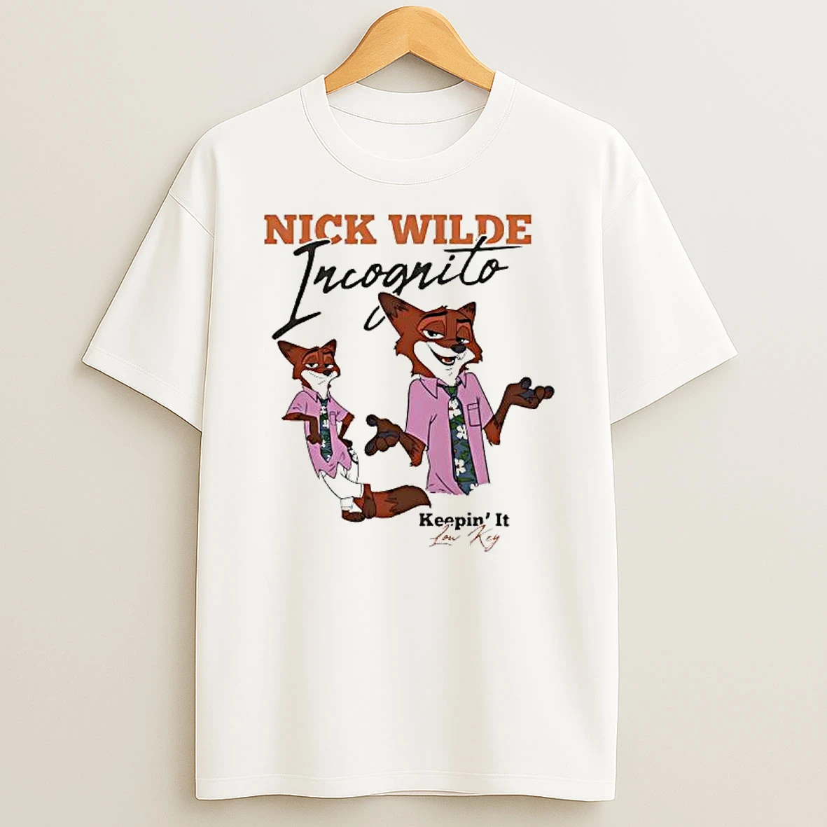 Disney Zootopia 2 Nick Wilde Incognito Keepin It T Shirt