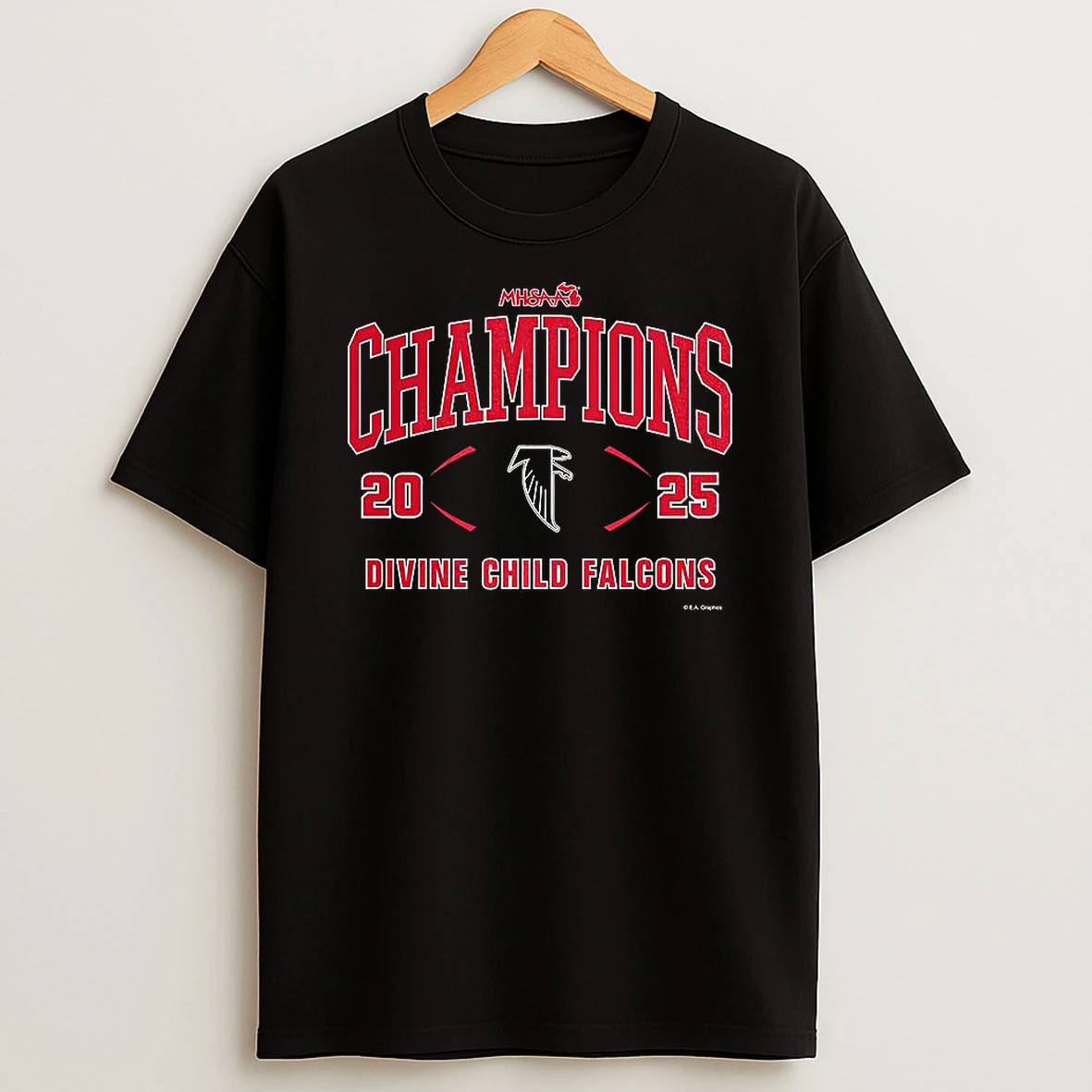 Divine Child Falcons 2025 Mhsaa Football Division 4 Champions T Shirt