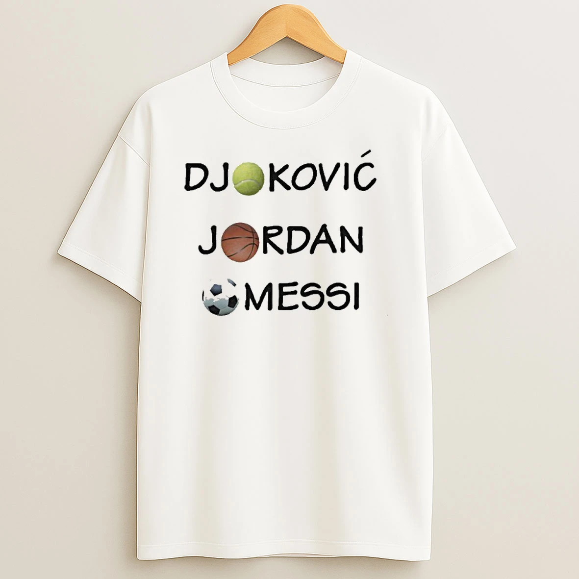 Djokovic Jordan Messi T Shirt