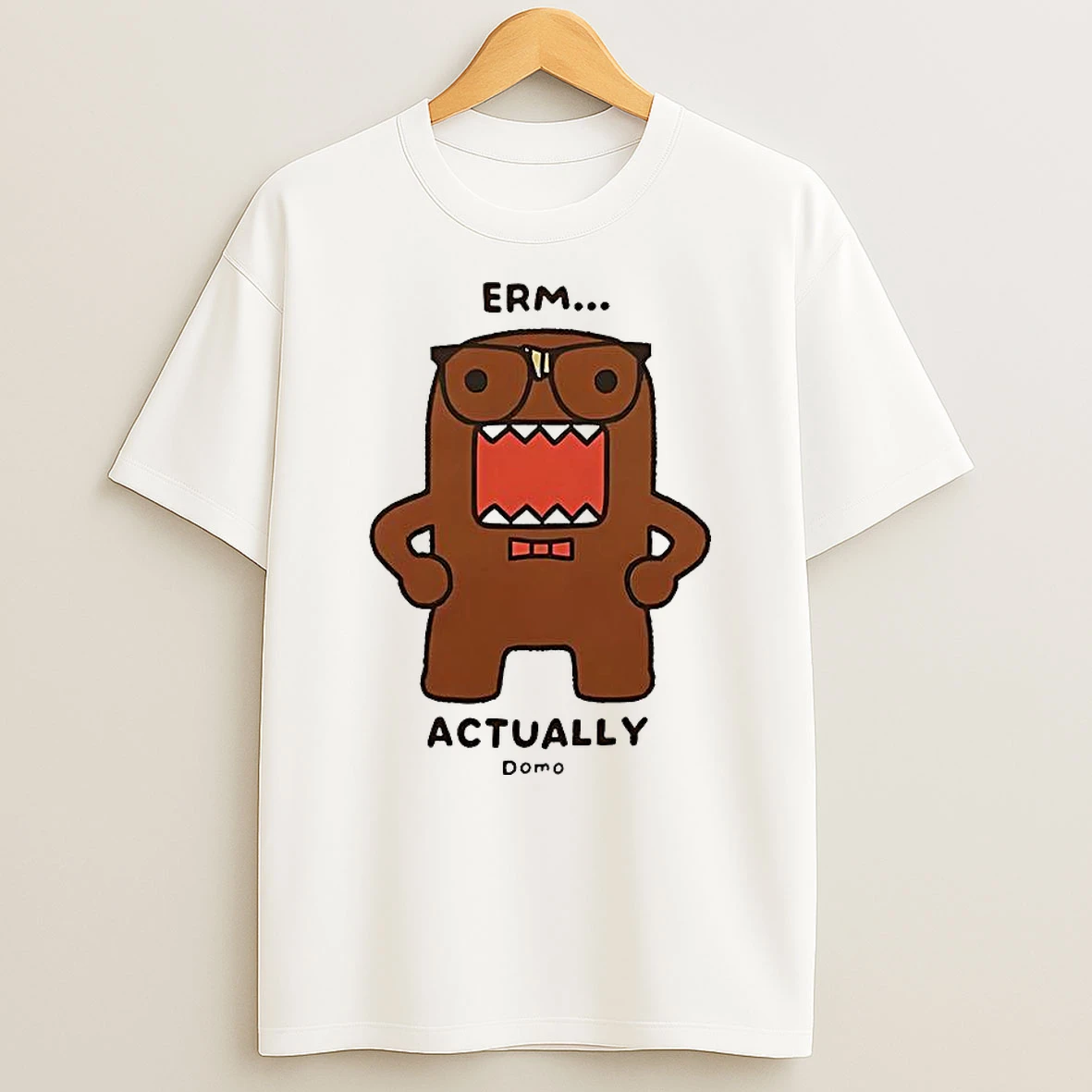 Domo Kun Erm Actually Monster Cartoon T Shirt