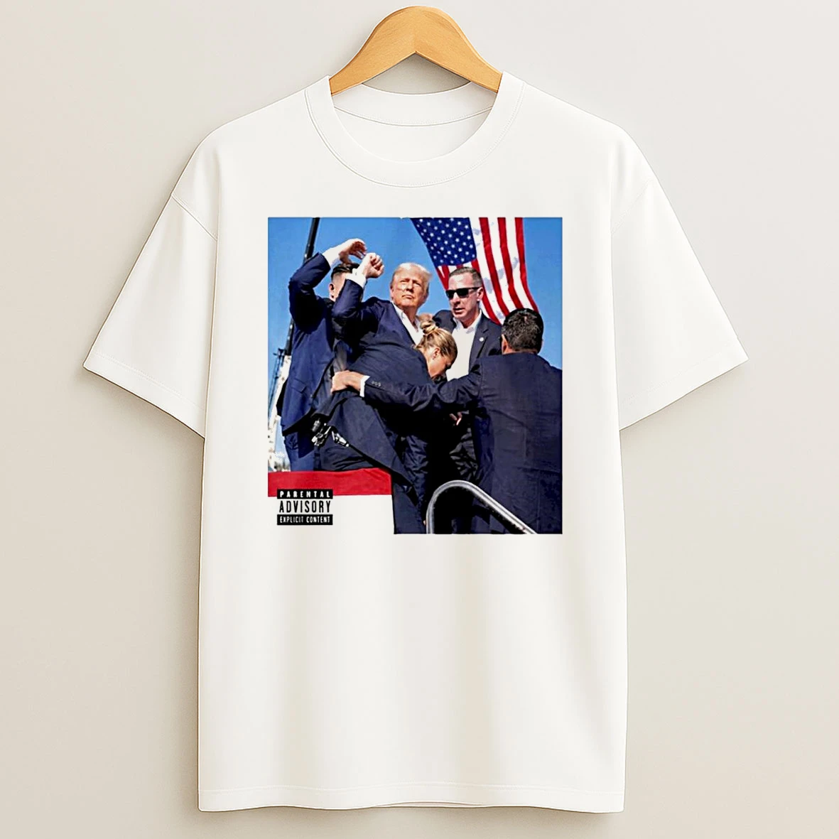 Donald Trump Failed Attempt Old Row Parental Advisory T Shirt
