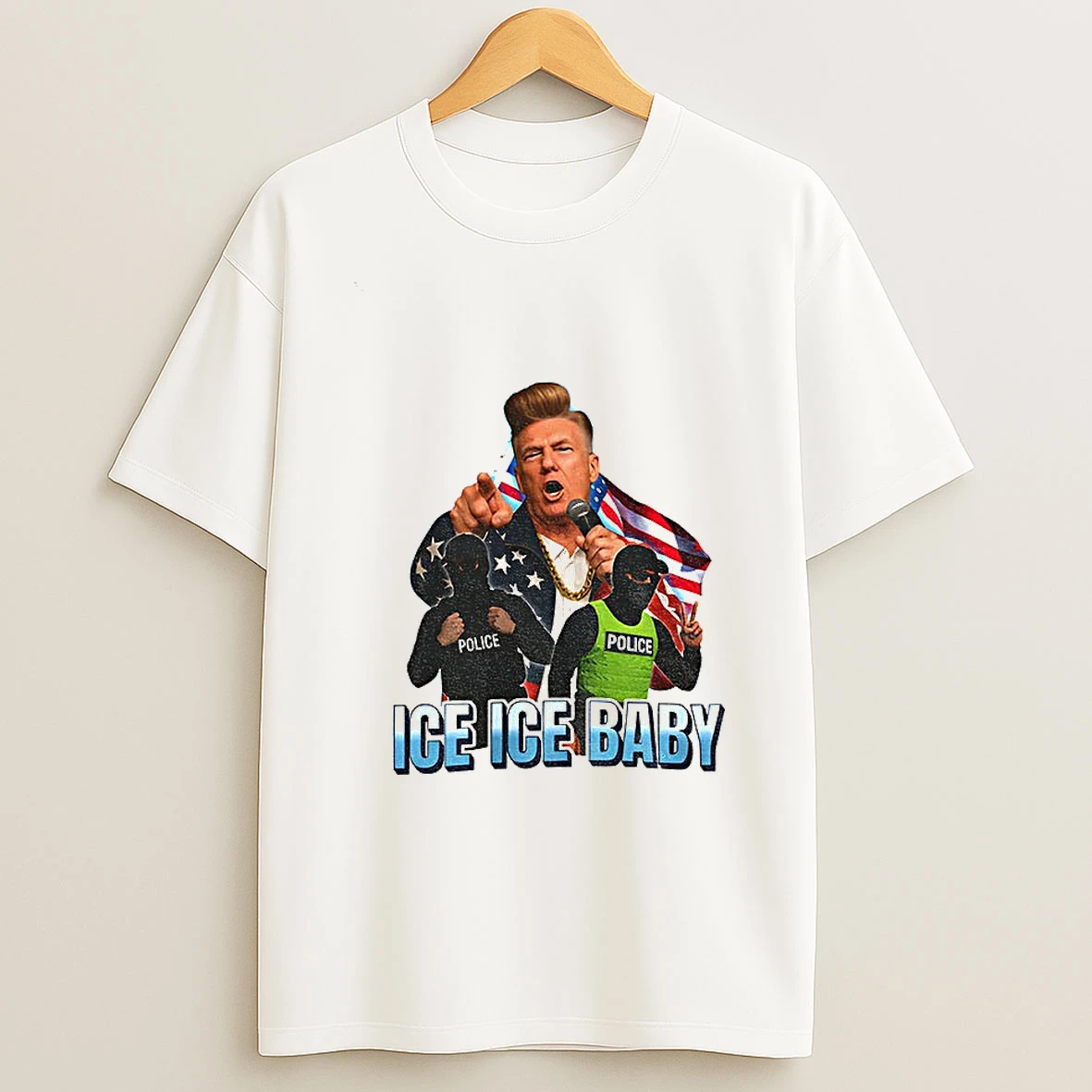 Donald Trump Ice Ice Baby American Flag T Shirt