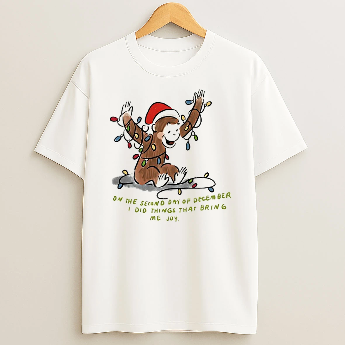 Donkey Santa On The Second Day Of December I Did Things That Bring Me Joy T Shirt