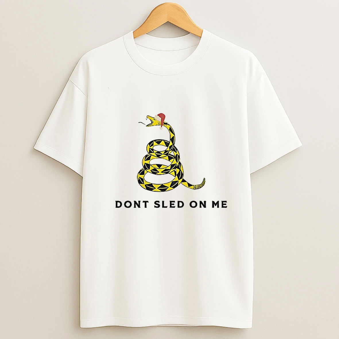 Dont Sled On Me Santa Hat Funny Merry Christmas T Shirt