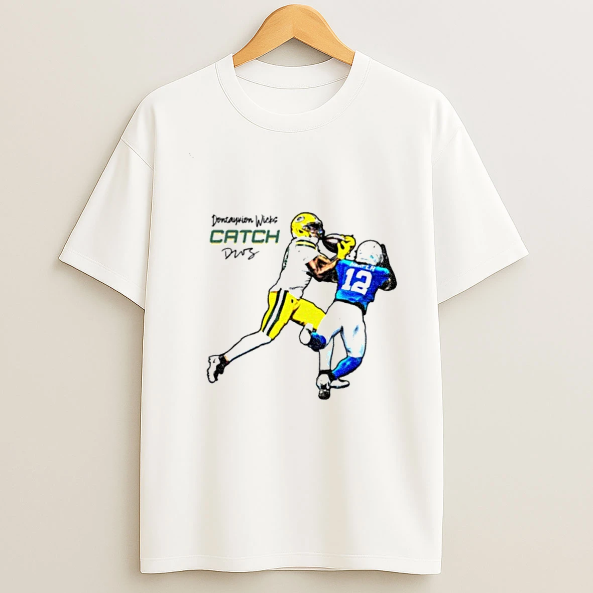Dontayvion Wicks Catch Green Bay Packers Vs Lions Detroit Signature T Shirt