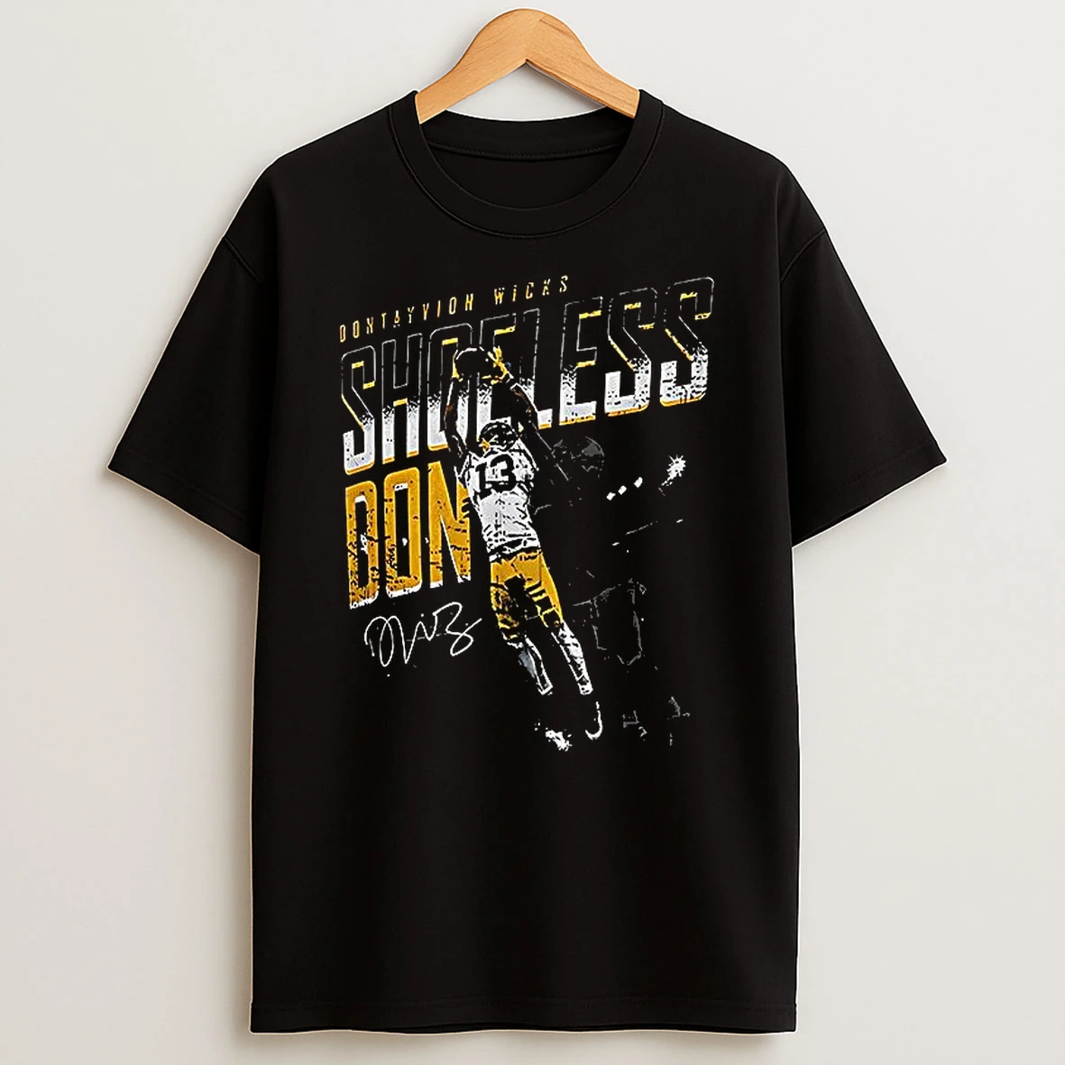 Dontayvion Wicks Green Bay Packers Shoeless Don Signature T Shirt
