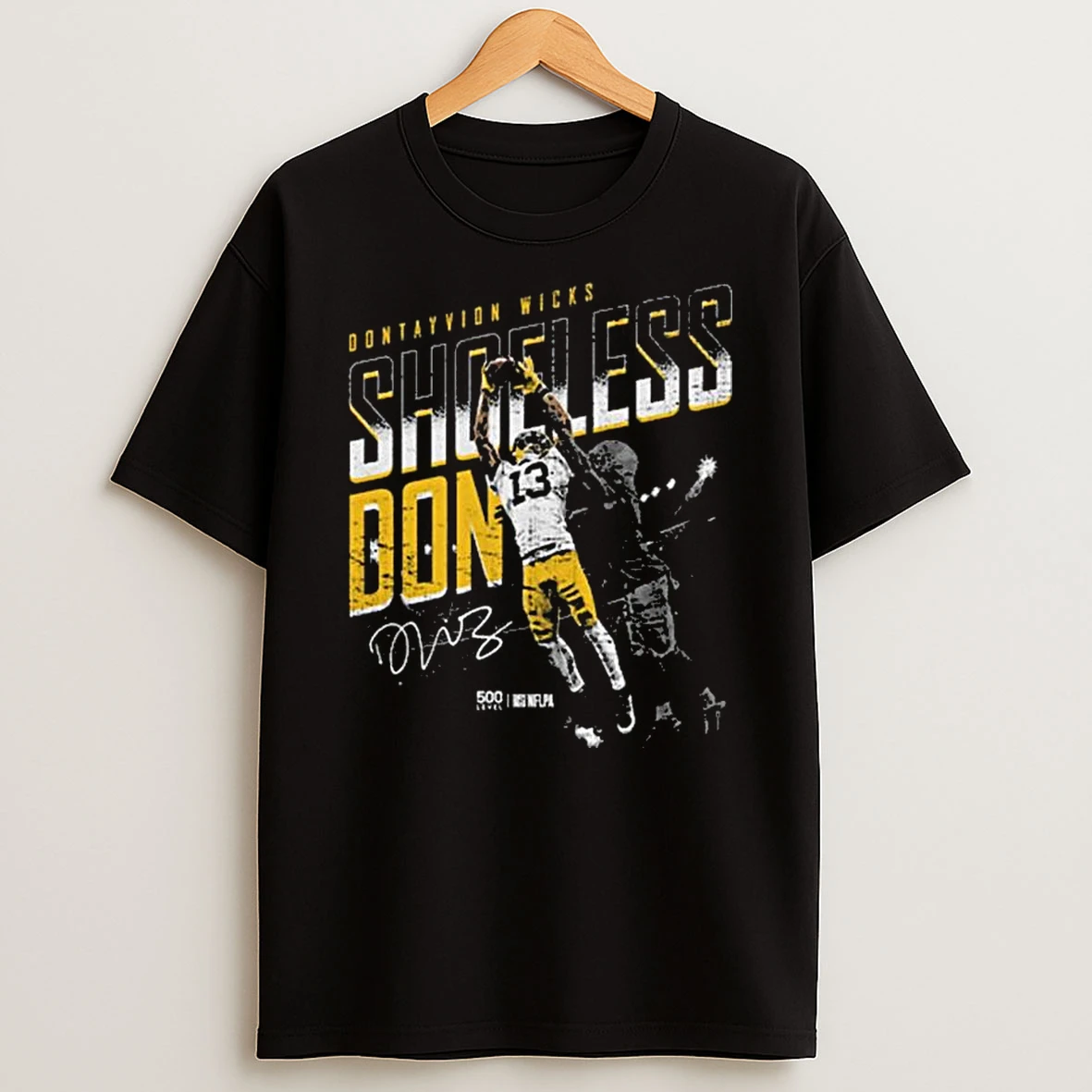 Dontayvion Wicks Green Bay Shoeless Catch T Shirt