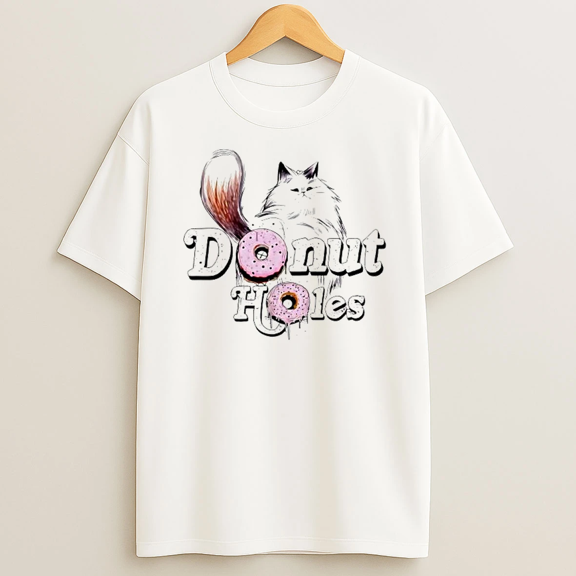 Donut Holes Persian Cat Graphic T Shirt