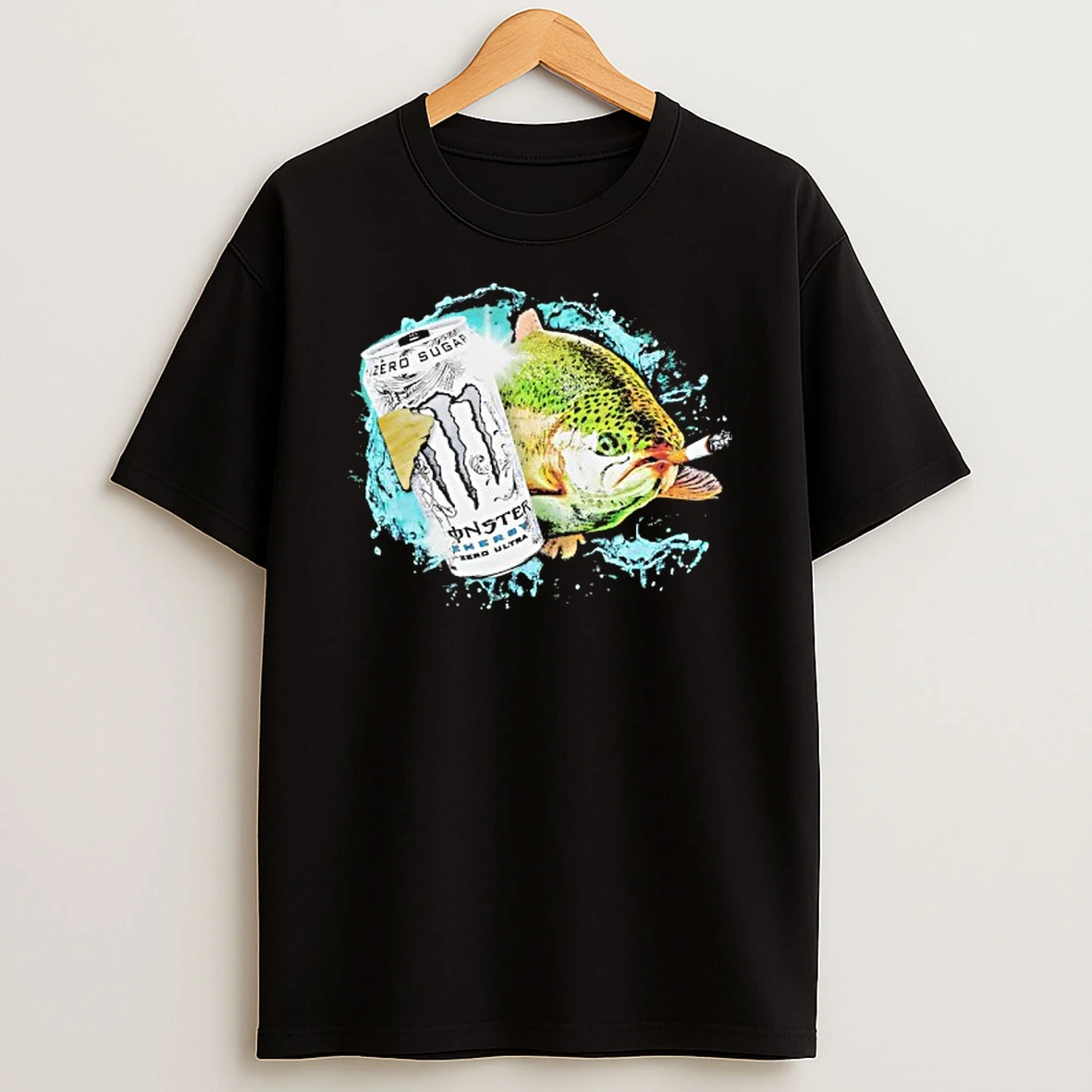 Dope Ass Fish Smoking Drink Monster T Shirt