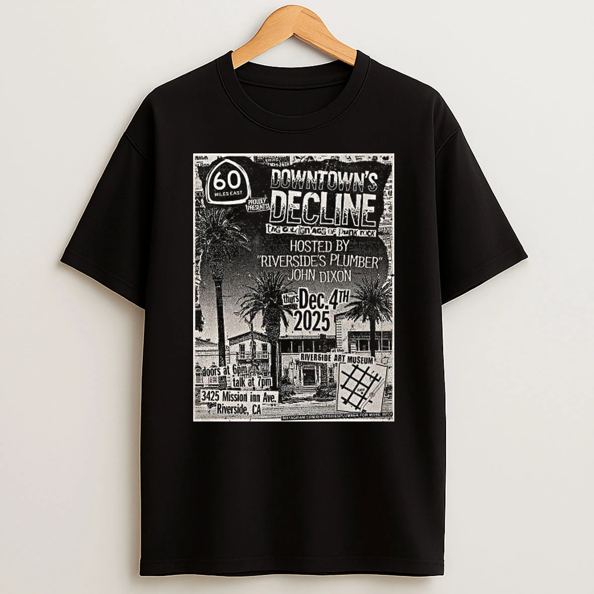 Downtowns Decline Riverside Art Museum December 4 2025 T Shirt