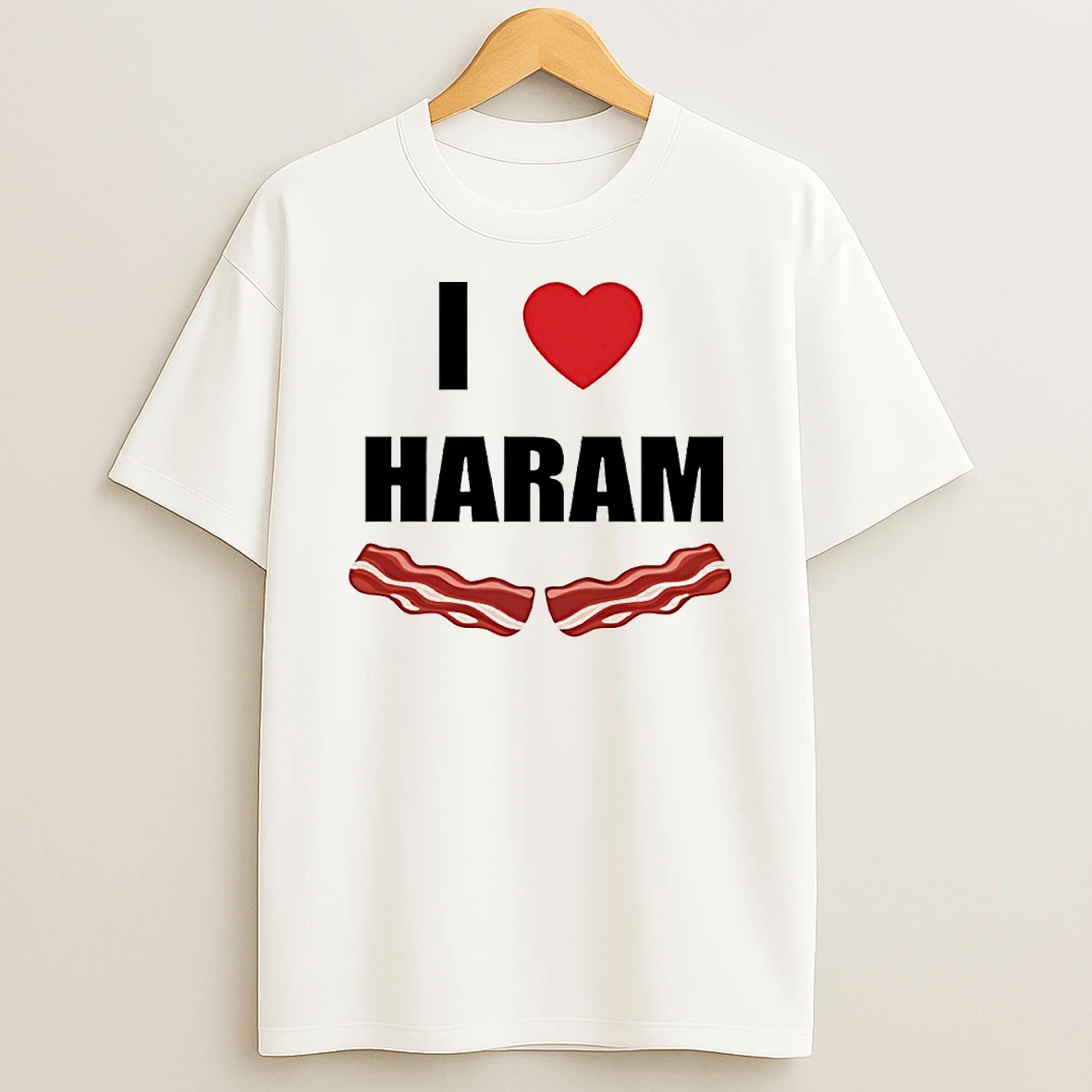Dr Gumnaam I Love Haram Bacon Circle T Shirt