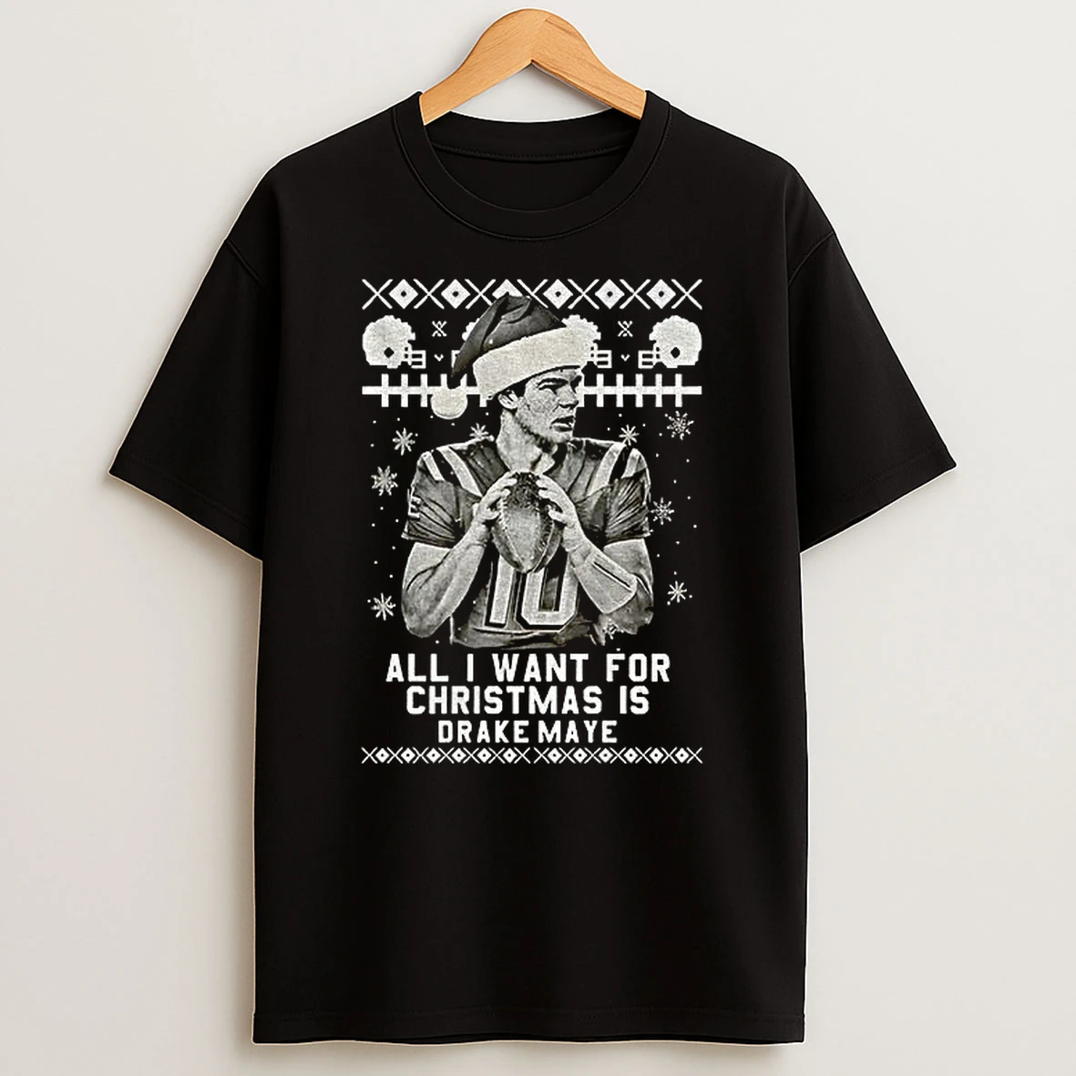 Drake Maye All I Want For Christmas Vintage T Shirt
