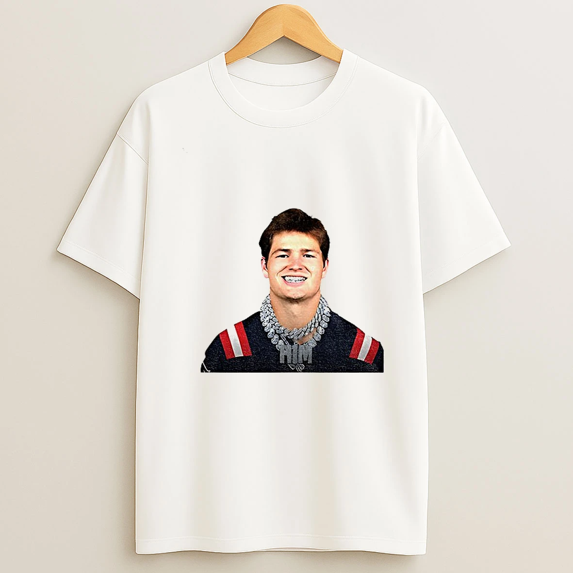 Drake Maye Grill And Chains New England Football T Shirt