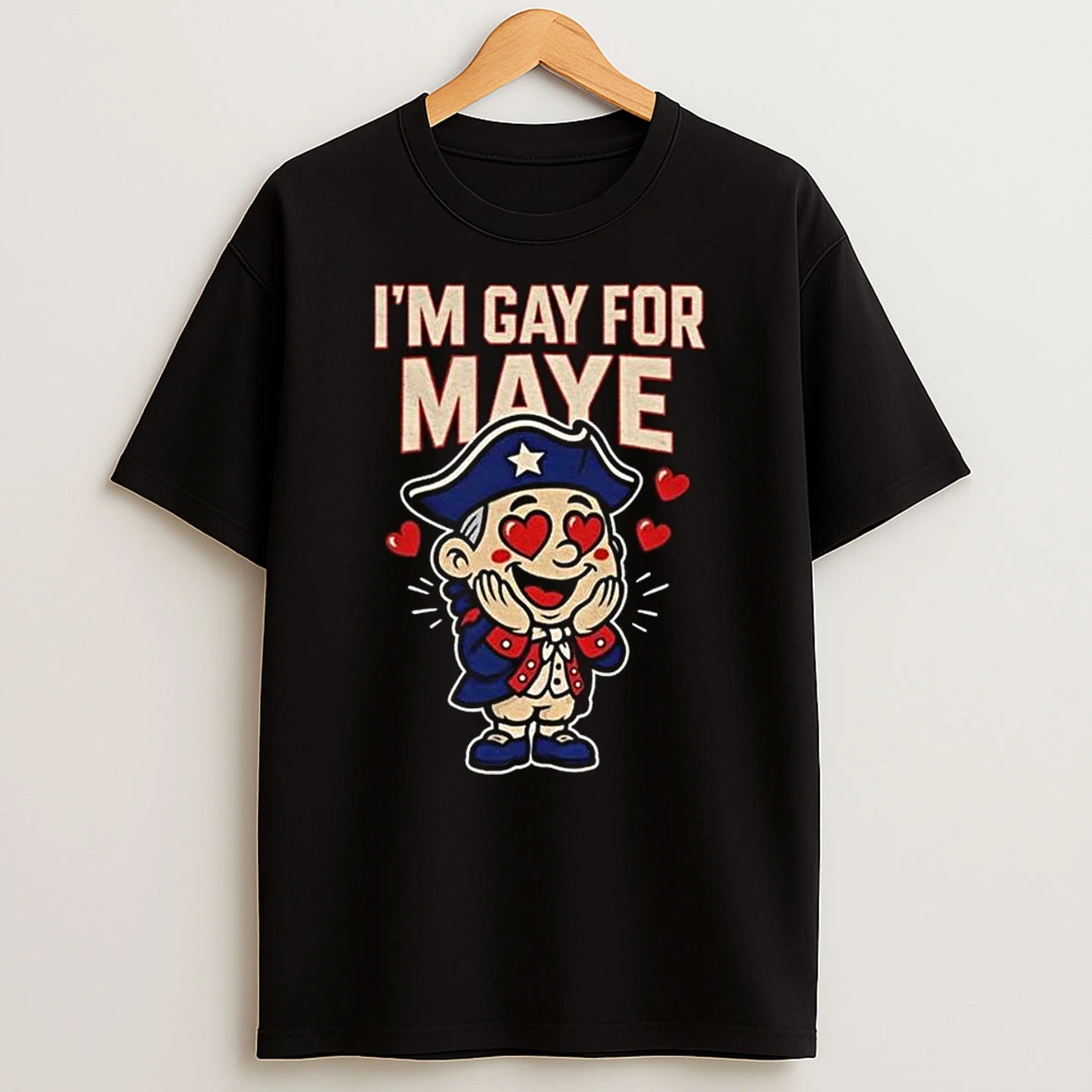 Drake Maye New England Patriots Nfl Im Gay For Maye Cartoon 2025 T Shirt