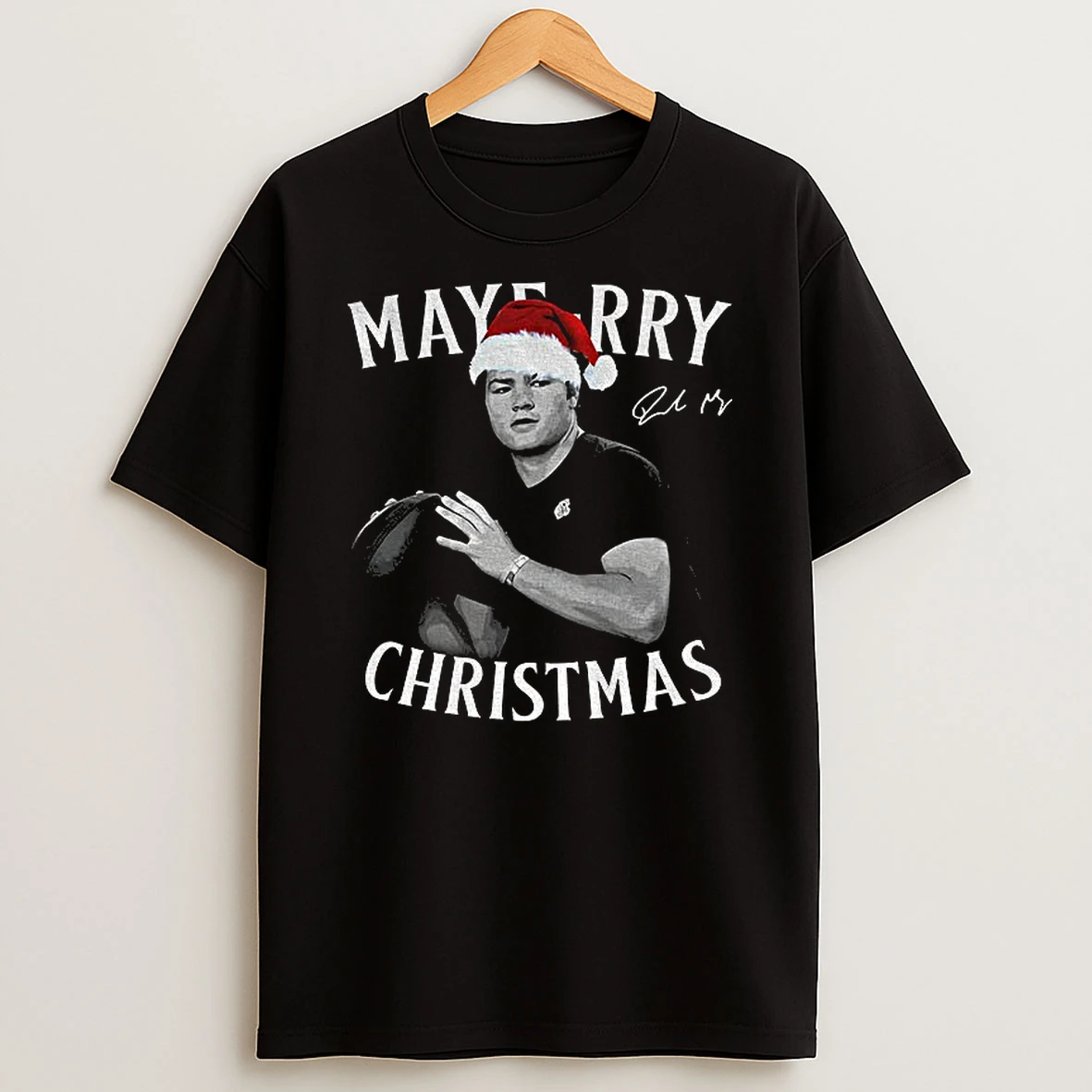 Drake Maye New England Patriots Football Signature Maye Rry Christmas T Shirt