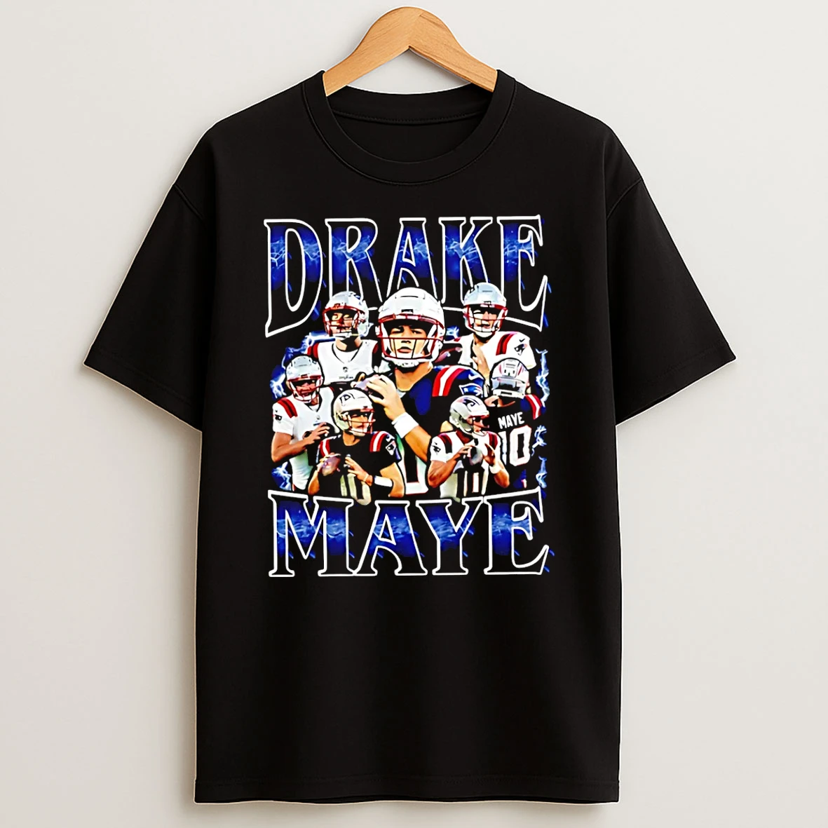 Drake Maye New England Patriots Player Collage 26 T Shirt