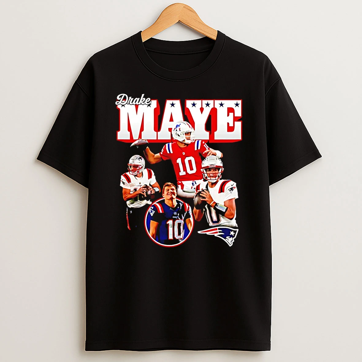 Drake Maye New England Patriots Vintage 90s T Shirt