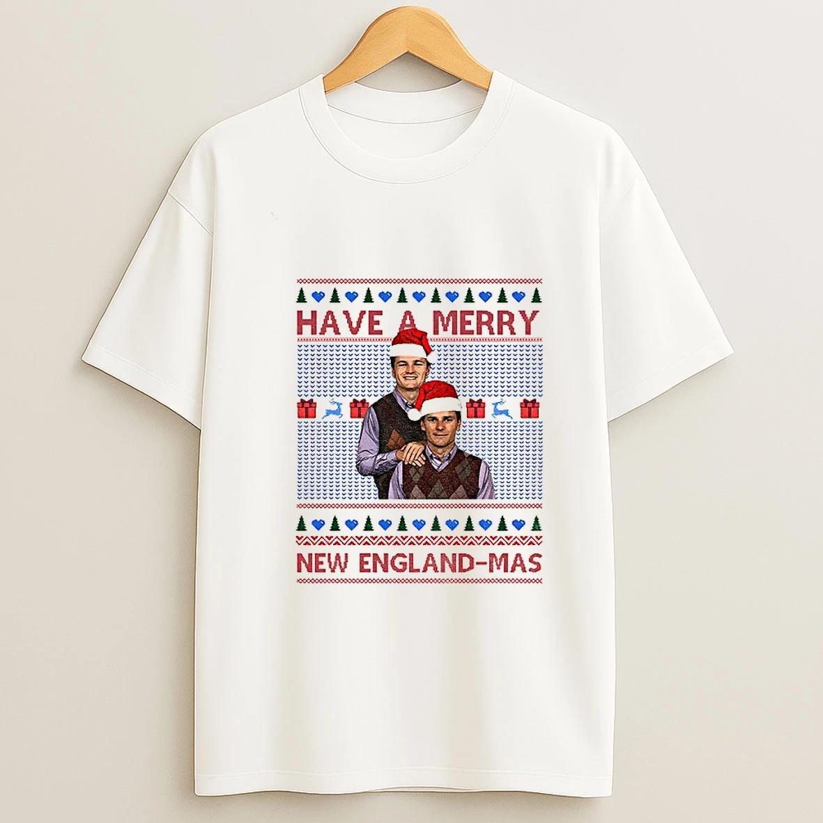 Drake Maye Yearbook Photo Christmas Have A Merry New England Mas T Shirt