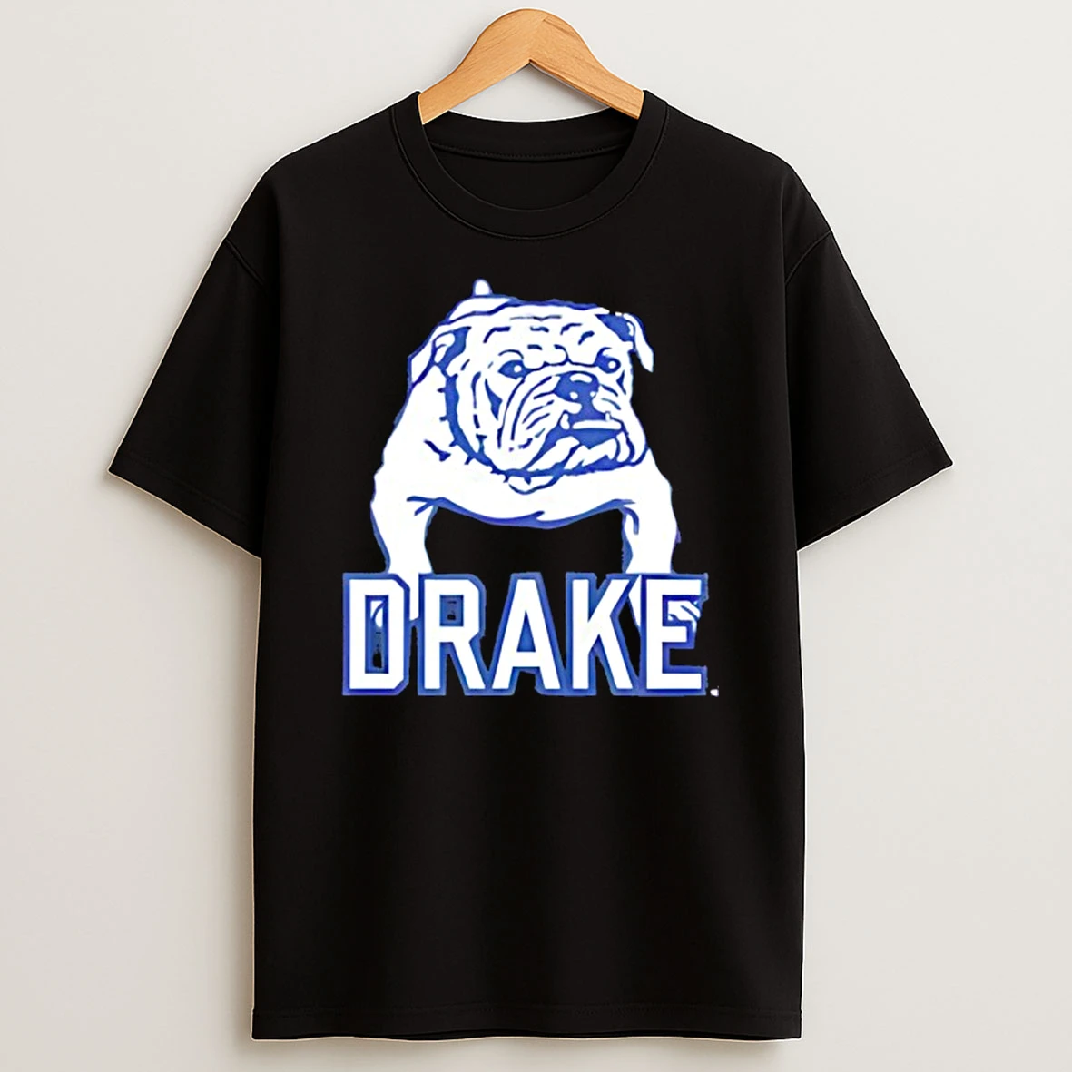 Drake University Vault Bulldog Hooded T Shirt