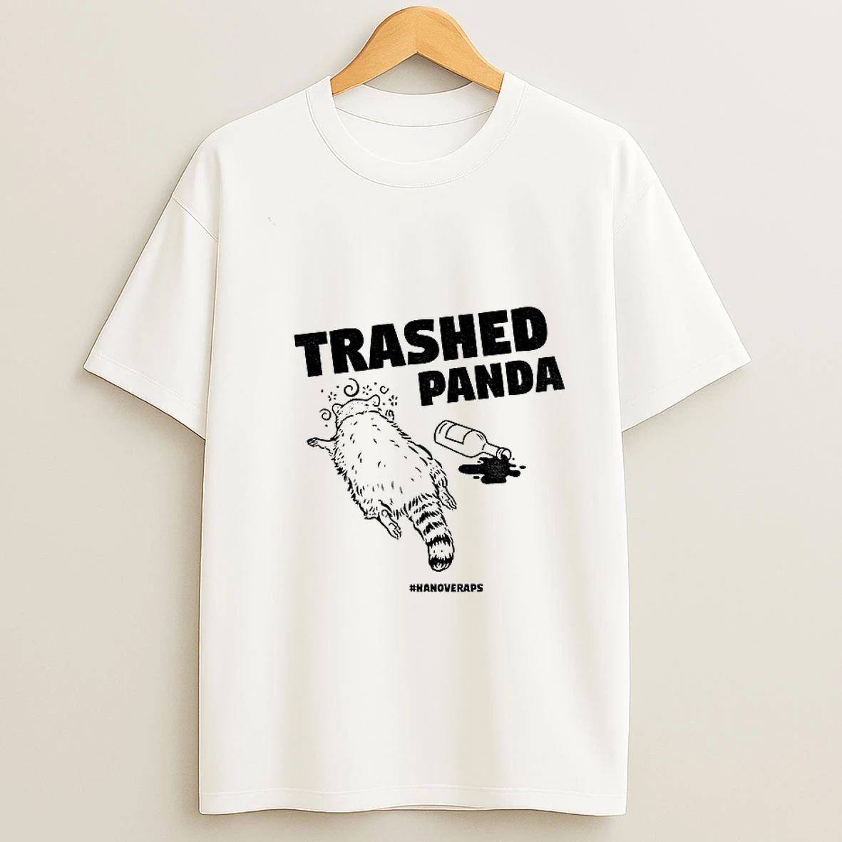 Drunken Raccoon Trashed Panda T Shirt